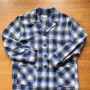 Pendelton Wool Plaid 49er Blue Jacket Shirt Women's Sz 1X